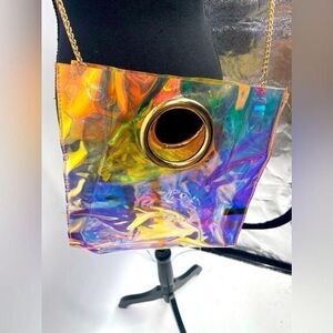 Fluorescent‎ hard plastic bag cross body